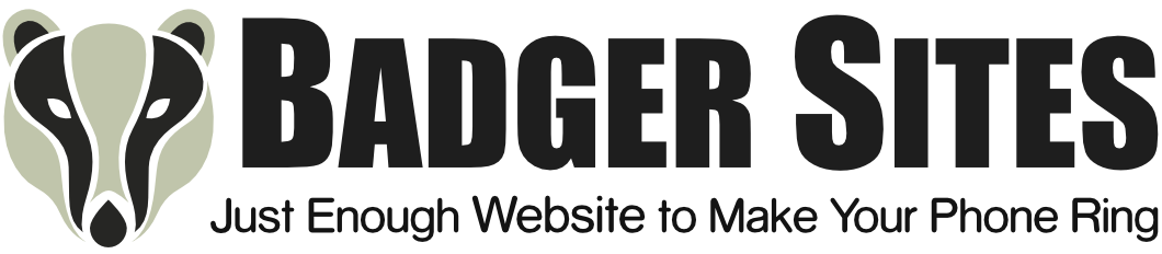 badger sites logo (just enough website to make your phone ring)